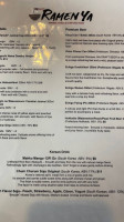 Ramenya menu
