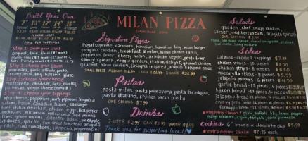 Milan Pizza menu
