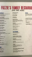 Fuzzie's menu