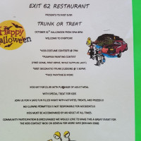Exit 62 Truck Stop And menu