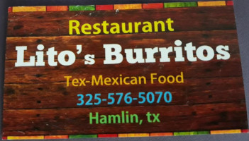 Lito's Burritos menu