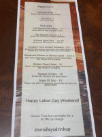 Smalley's And Grill menu