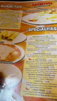 La Carreta Mexican menu