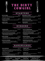 The Dirty Cowgirl menu