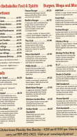 Rathskeller Food Spirits menu