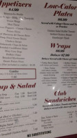 Rumors Restaurant Bar menu