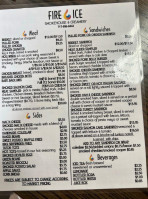 Fire Ice Smokehouse Creamery menu