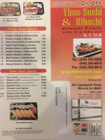 Yimo Sushi Hibachi menu