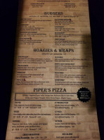 Pipers Pub menu