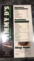 Jimmy D's menu