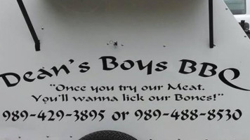 Deans Boys Bbq food