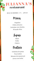 Julianna's menu