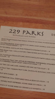 229 Parks And Tavern menu