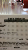 Bell's Drive In menu