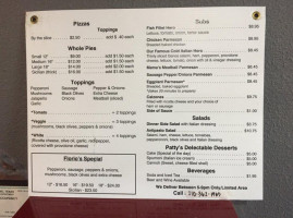 Florio's Pizzarè menu