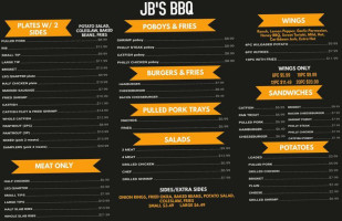 J B's Bbq menu