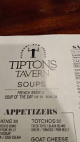 Tiptons Tavern menu