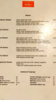 Tosh's Ramen menu