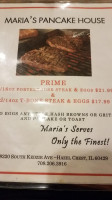 Maria's Pancake House menu