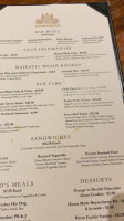 The Ahwahnee menu