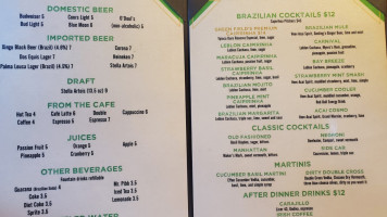 Green Field Restaurant menu