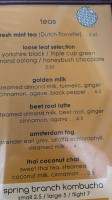 Van Gogh's Eeterie menu