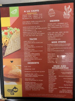 Ama's Mexican menu