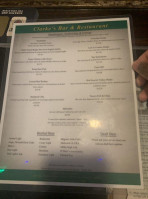 Clarke's Bar Restaurant menu