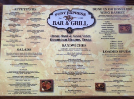 Pony Express Grill menu