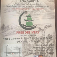 China Gardens menu