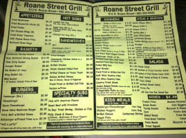 Roane Street Grill menu