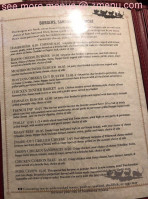 Old Montana menu
