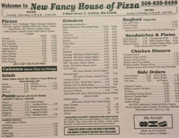New Fancy Pizza menu