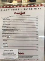 Galaxy Diner menu