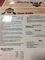 Mama's Thai Cafe menu