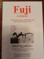 Fuji Express menu