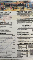 Taqueria Tecoman menu