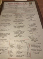 Don Garcia's menu