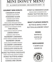 Bigfoot's Little Donuts menu