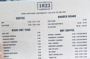 The 1822 Coffee Co. menu