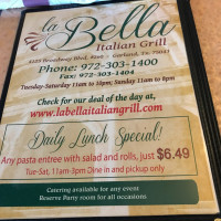 La Bella Italian Grill food