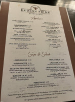 Hudson Prime Steakhouse menu