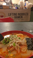 Lifting Noodles Ramen food