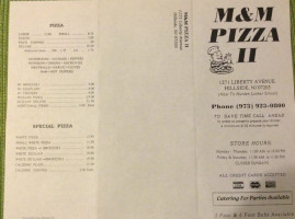 M&m Pizza menu