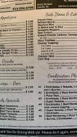 Estrellita Mexican menu