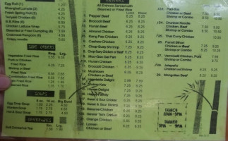 Asian Garden menu