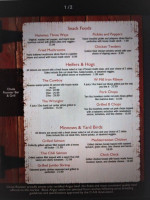Chute Roosters menu