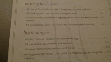 Bistro 93 menu
