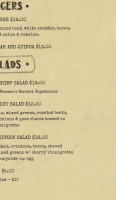 Jalopy Tavern menu