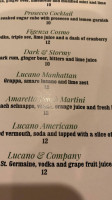 Lucano menu